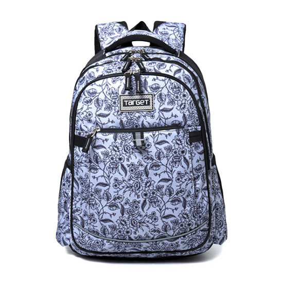 شنطة  مدرسية بناتي 2 طبقة 18" ظهر طبي لون واحد رقم 0813-10