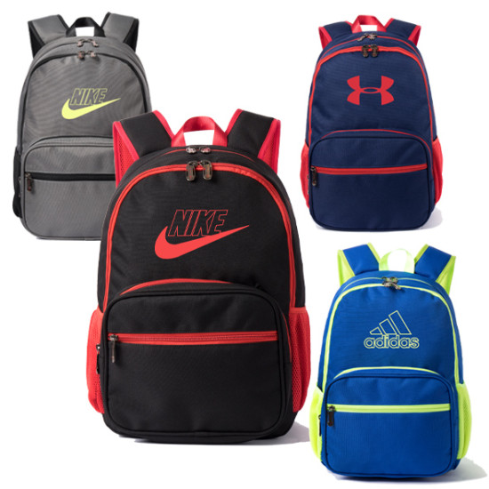 شنطة  مدرسية 2 طبقة 18" مع جيبة لابتوب 4 الوان رقم 0822-10