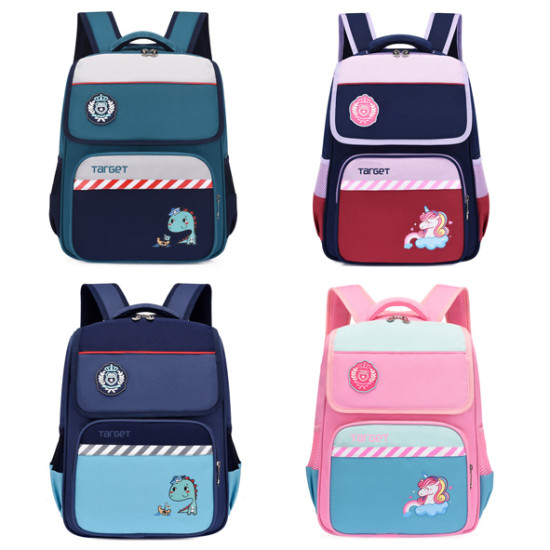 شنطة  ابتدائي 15" ظهر طبي 1 طبقة 4 ألوان مع مقلمة رقم 0918-10