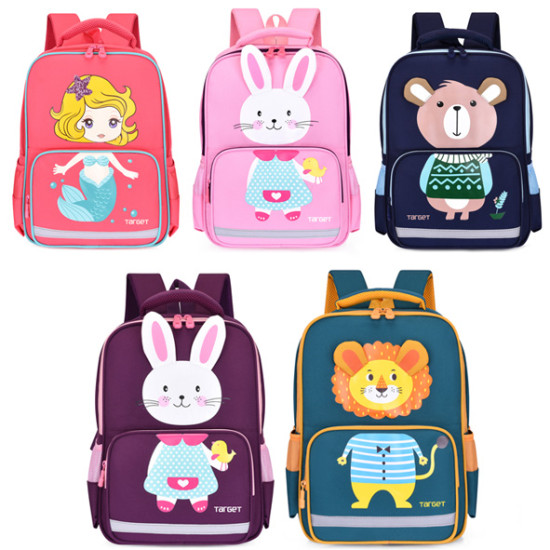 شنطة  ابتدائي 15" ظهر طبي 1 طبقة 5 ألوان مع مقلمة رقم 0919-10