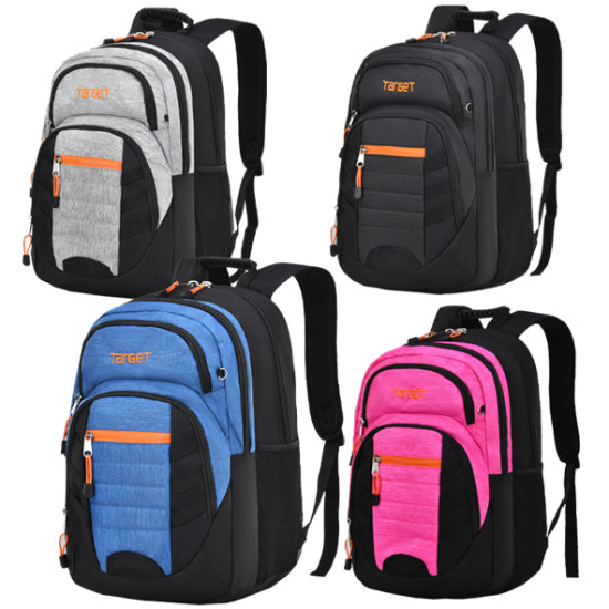 شنطة  مدرسية 2 طبقة ظهر طبي 5 ألوان رقم 0973-10