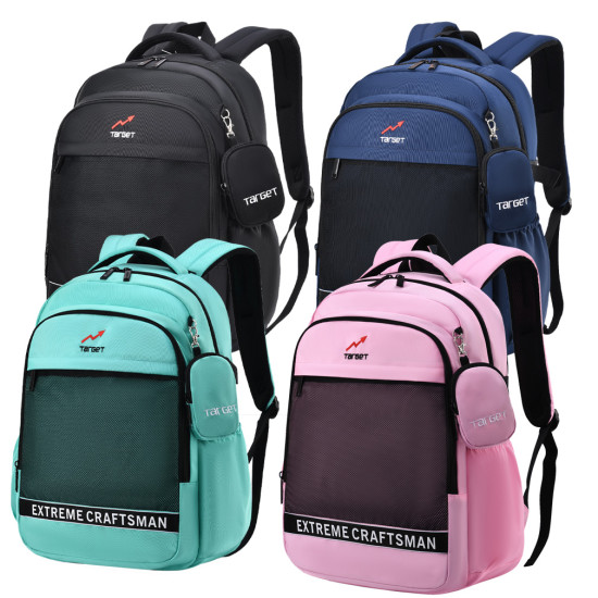 شنطة  مدرسية 2 طبقة ظهر طبي 4 ألوان رقم 3175