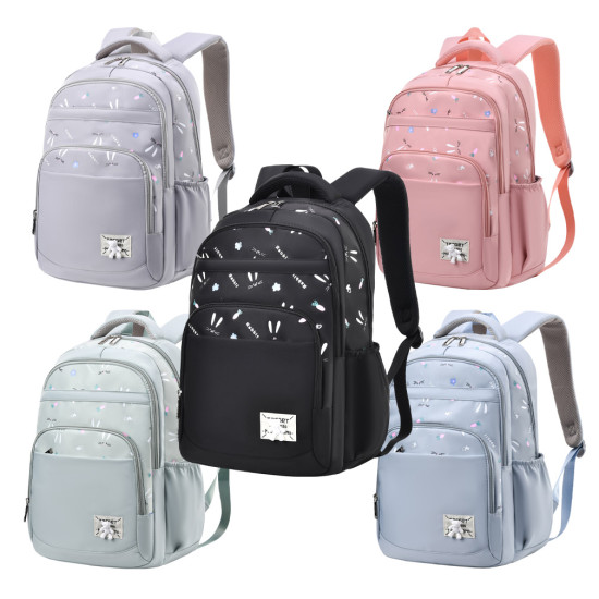 شنطة  مدرسية 2 طبقة ظهر طبي 5 ألوان رقم 3263