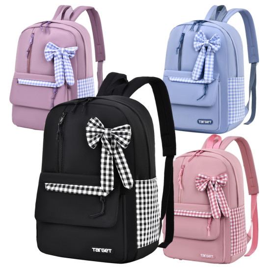 شنطة  مدرسية بناتي 2 طبقة ظهر طبي مع ريبون  رقم 785567