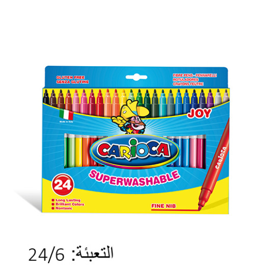 اقلام فلوماستر علبة 24 لون  CARIOCA JOY رقم  40615