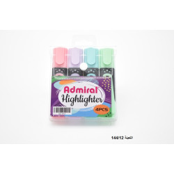 طقم أقلام فسفوري باستل 4 لون رقم ADMIRAL PASTEL