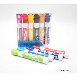 طقم أقلام لوح أبيض 12 لون رقم GX-100-12