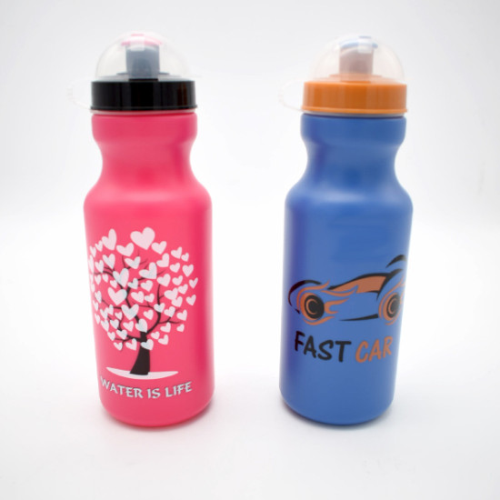 مطرة ماء 600 مل بلاستيك 3 ألوان مطبوعة رقم SH717A