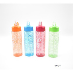 مطرة ماء 600 مل بلاستيك مقاومة للكسر 5 ألوان رقم E12-2