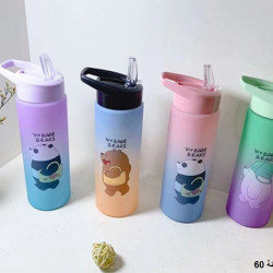 مطرة ماء 600 مل بلاستيك مطبوعة مقاومة للكسر 5 ألوان رقم DXP16-00