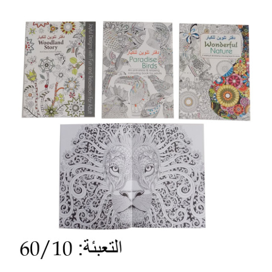 دفتر تلاوين وفن للكبار 48 صفحة 150 غم حجم A4