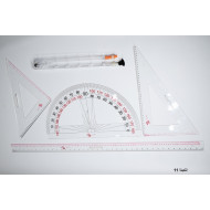 طقم أدوات مدرسية كريستال 5 قطع