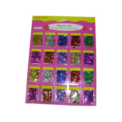 خرز ستراس وزن 3 غم 10 لون كرت 20/1 رقم 2873