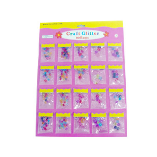 خرز بلاستيك وزن 5غم، لؤلؤي × لون كرت 20/1 رقم MY09