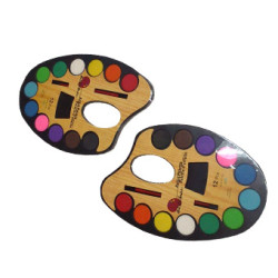 ألوان مائية 12 لون صحن مع فرشاة رقم 3012