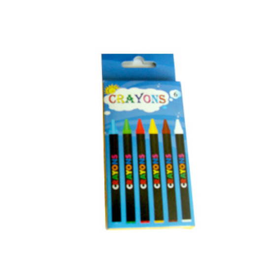 ألوان شمع 6 لون رفيع Crayons 02-3050