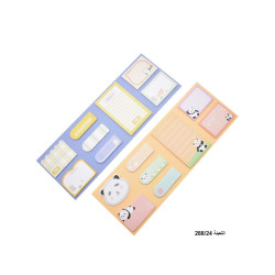 ورق ملاحظات لاصق 8 مجموعات عدة أشكال 20 ورقة رقم O8-203