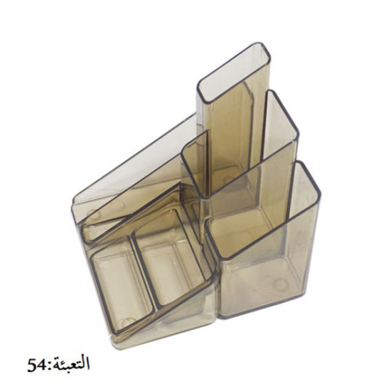 مقلمة مكتب هرم بني شفاف فارغة رقم  US-173