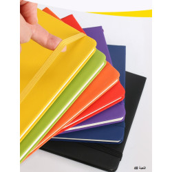 دفتر A5 تجليد فني غلاف جلد مع مغيطة 100 ورقة رقم 9025