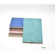 دفتر A5 تجليد فني غلاف جلد عادي 100 ورقة رقم 3025