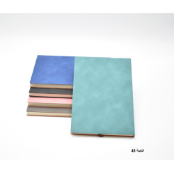 دفتر A5 تجليد فني غلاف جلد عادي 100 ورقة رقم 3025