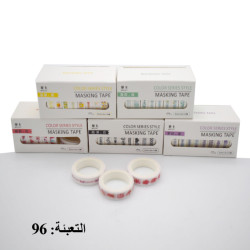 رول لاصق  ملون علبة 10 رولات للفن رقم AG-308