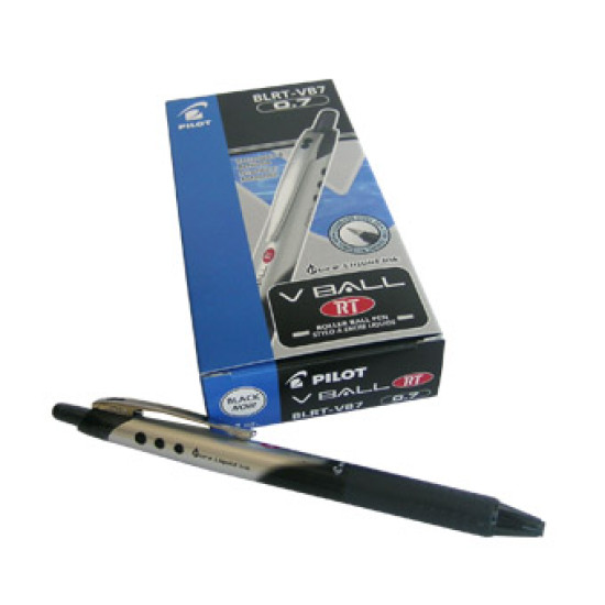 أقلام سائل كبسة أسود PILOT  V BALL RT 0.7