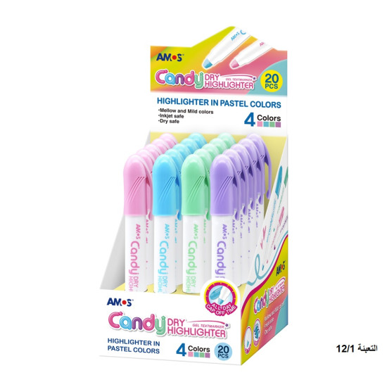 ستاند فسفوري CANDY جاف 1/20 AMOS no. HLC20DP