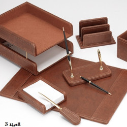 طقم مكتب 7 قطع جلد رقم  RN7W-1A