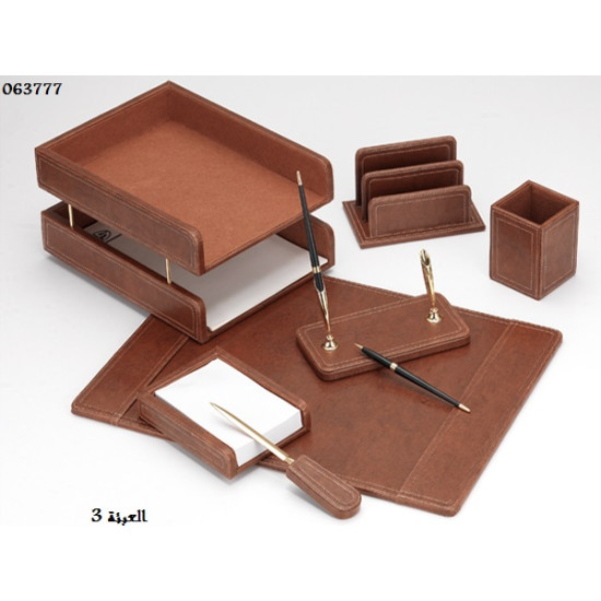 طقم مكتب 7 قطع جلد رقم  RN7W-1A