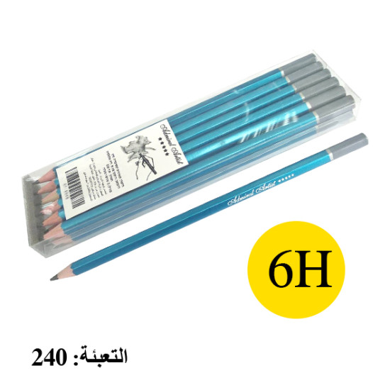 دزينة أقلام رصاص فحم Admiral Artist 6H