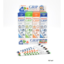 ستاند أقلام رصاص خشب ملون محفر 24 دزينة رقم 0074-07 ADMIRAL TRIANGLE