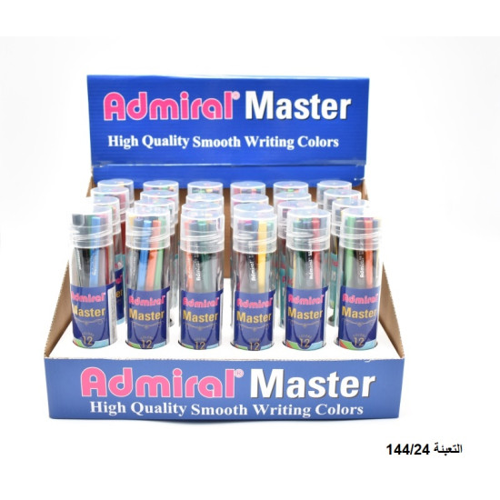 ألوان خشب بلاستيك 12 لون تعبئة درم ADMIRAL MASTER