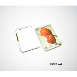 دفتر سلك بلوك جيب صغير A8 غلاف بلاستيك