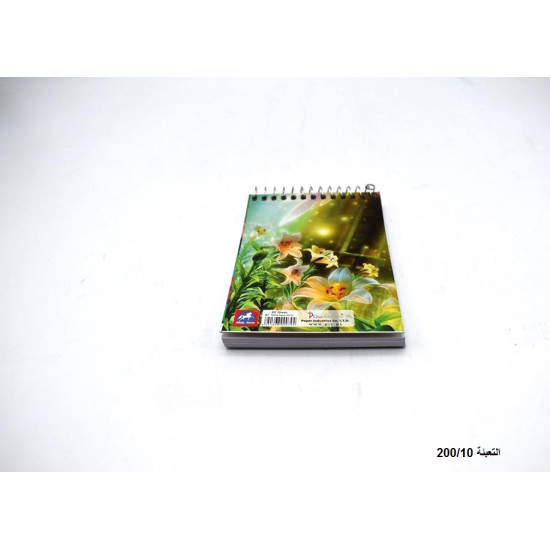 دفتر سلك بلوك جيب صغير A8 غلاف كرتون