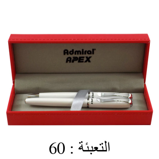 طقم أقلام هدية APEX خمري جاف + رولر رقم Y6-PW
