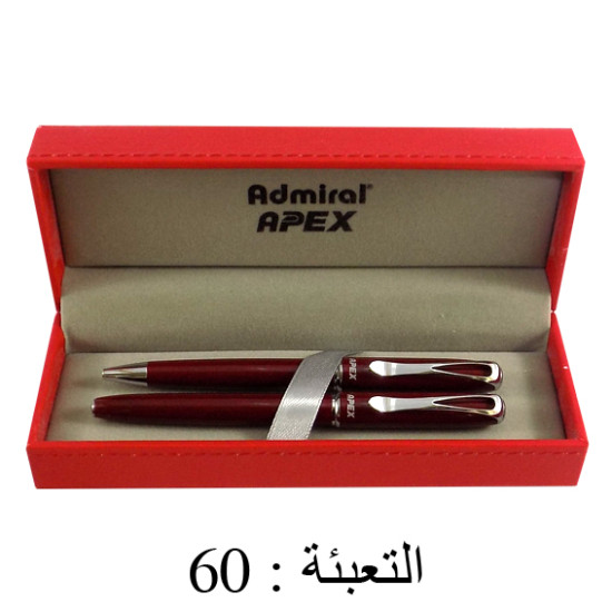 طقم أقلام هدية APEX لؤلؤي جاف + رولر رقم Y6-WN