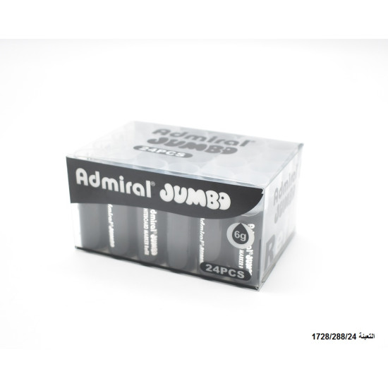 تعبئة قلم لوح JUMBO أسود ADMIRAL  WB-006
